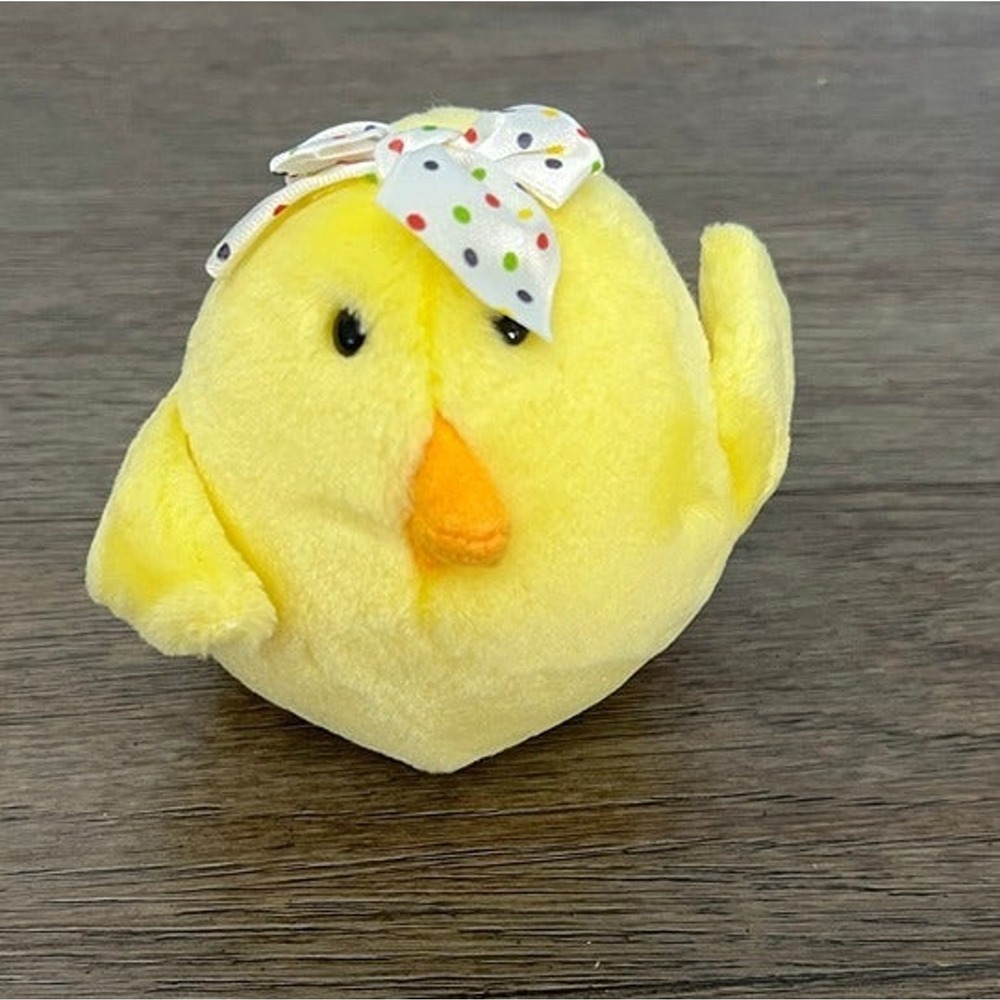 Dakin Easter Chick with Polka Dot Bow 4"